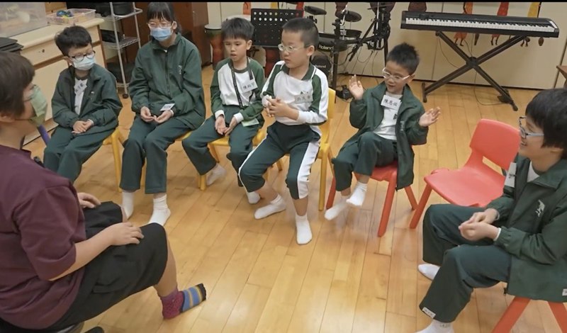 Delcroze Music Pedogogy: Students try to use movements to represent high-low pitch and long-short duration Delcroze Music Pedogogy: Students try to use movements to represent high-low pitch and long-short duration