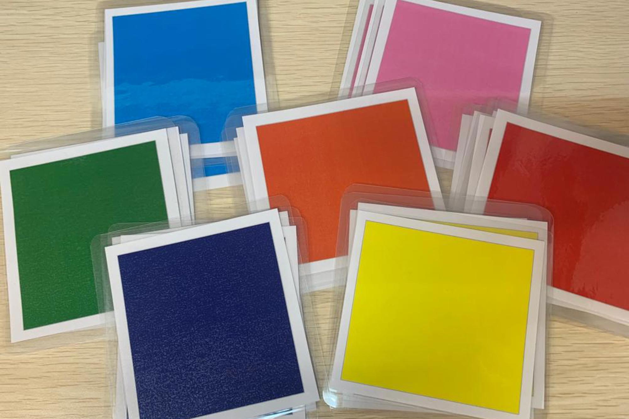 教具：彩虹鐘演奏輔助顏色卡